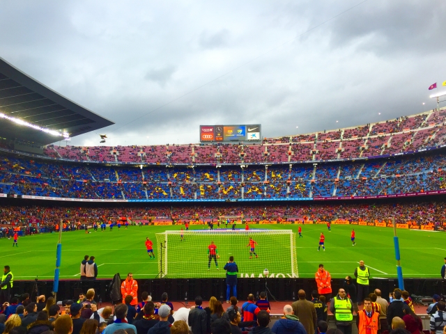 スタジアムに芝はない？