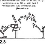 側転とび1/4ひねり後方かかえ込み宙返り